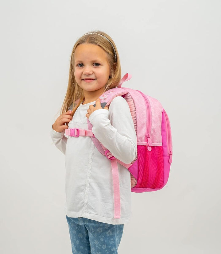 Belmil Kindergartenrucksack mit Brustgurt und Namensschild für 3-6 Jährige/Mädchen / 12 L/Krippenruc