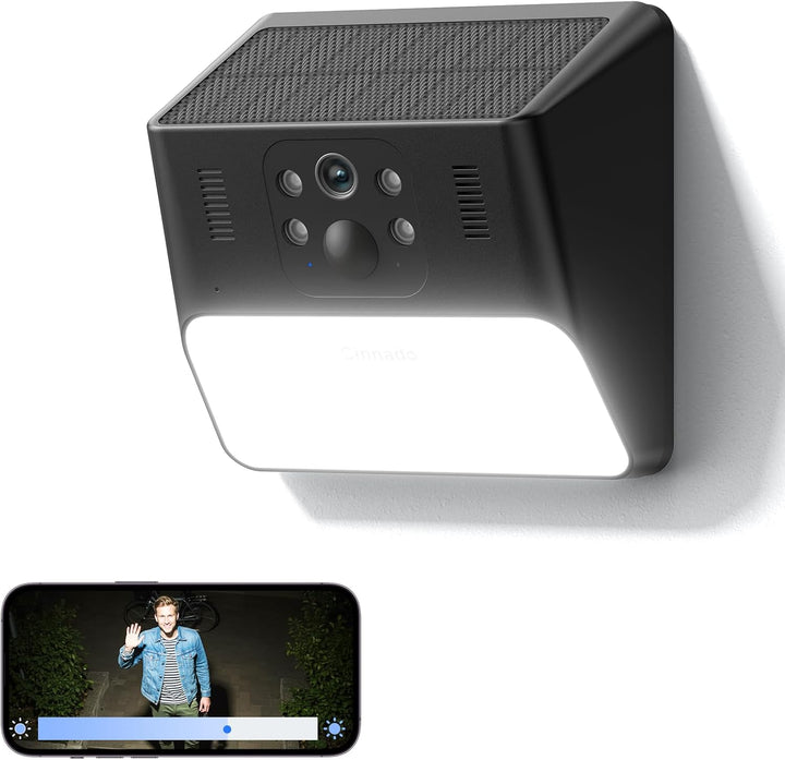 Cinnado Überwachungskamera Aussen Akku Solar - 2K Kabellose WLAN Kamera Überwachung Aussen, Outdoor