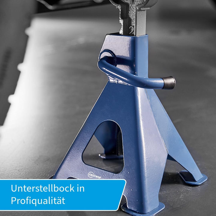 Unitec 10889 3000 kg für PKW höhenverstellbar Unterstellbock Profi 3 Tonnen in blau Sicherheitsböcke