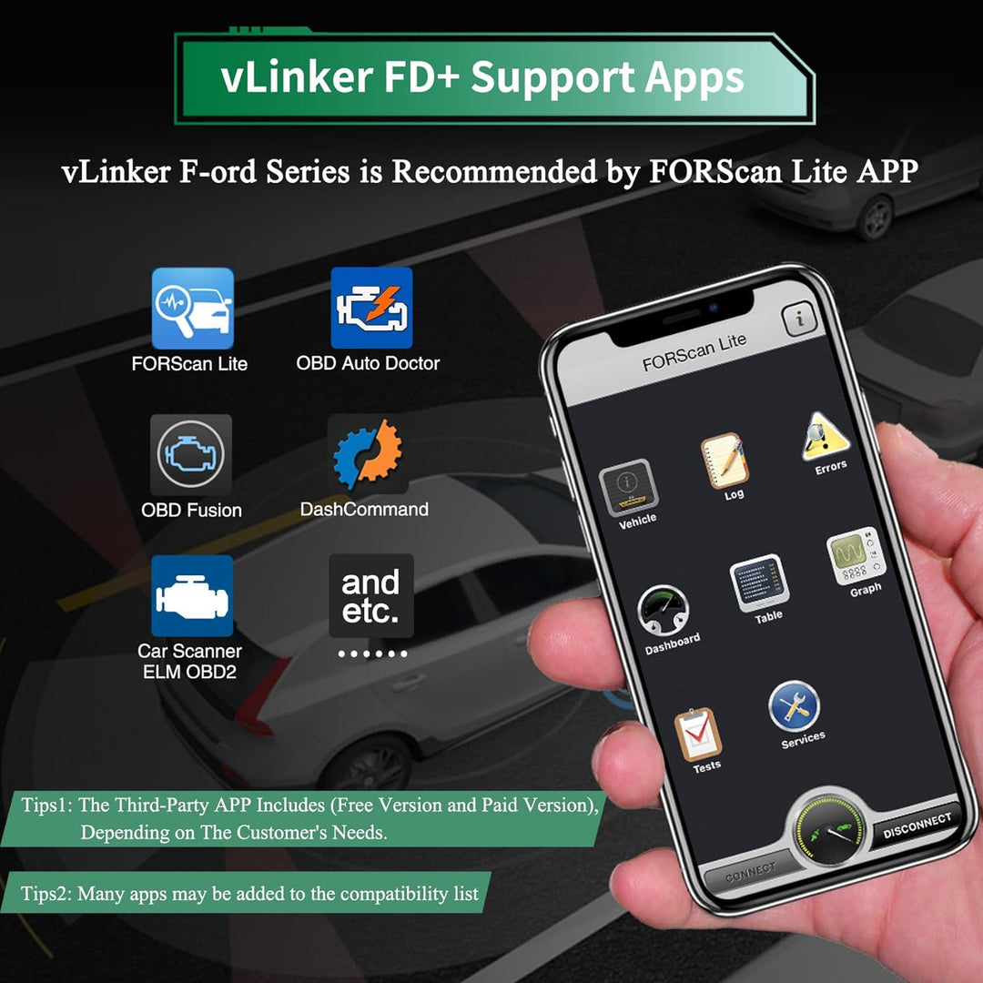 vLinker FD OBD2 Bluetooth Scan Tool, Diagnose Codeleser für iOS, Android und Windows - Made for for-