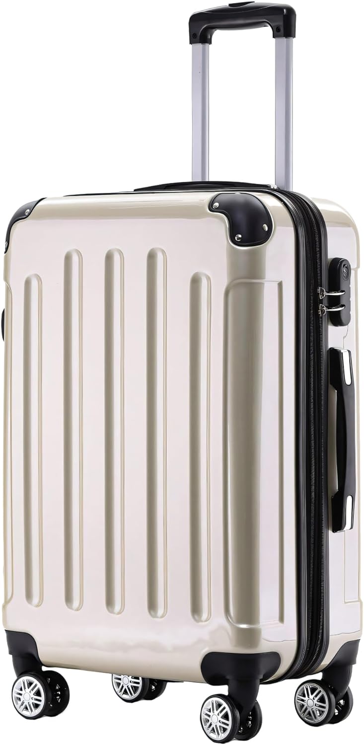 BEIBYE Zwillingsrollen 2048 Hartschale Trolley Koffer Reisekoffer Taschen Gepäck in M-L-XL-Set (Cham