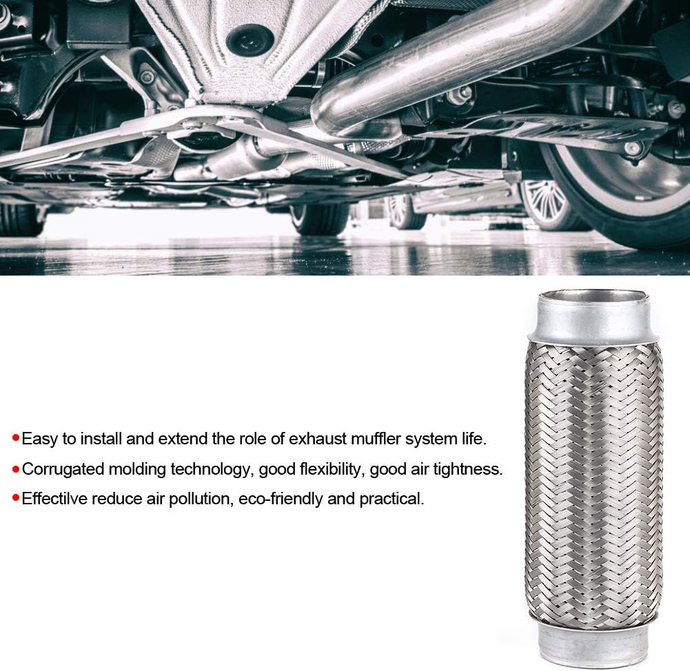 Flexibles Auspuffrohr, Edelstahl-Auspuff Flexibles Rohr Flexi Joint Repair Tube Autozubehör[55MM*200