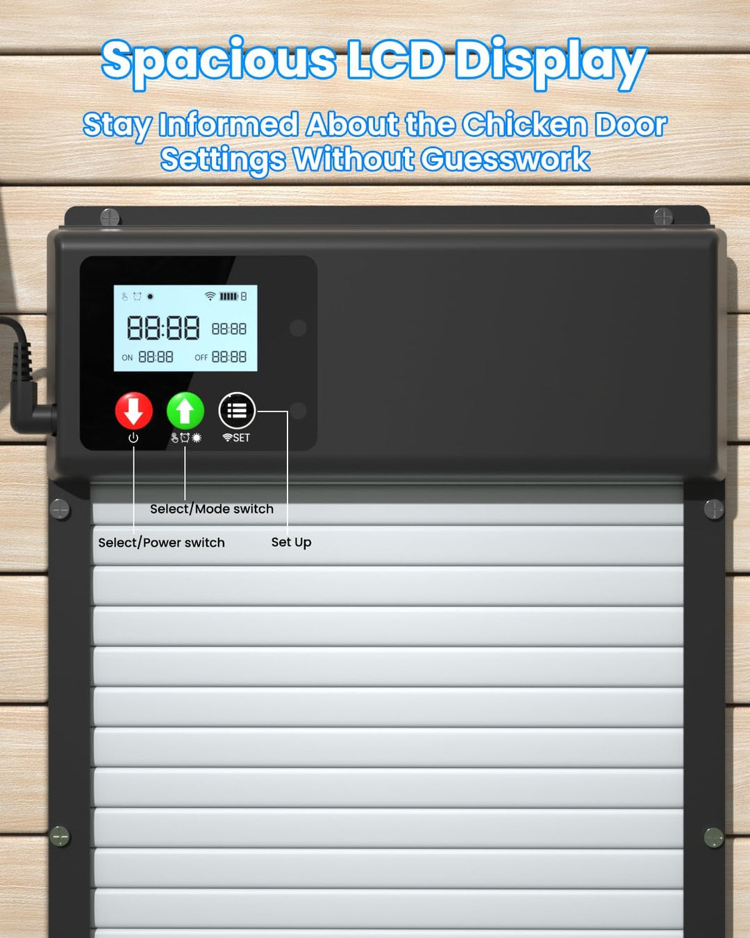 Verbesserte 3in1 Automatische Hühnerklappe Solar, WLAN-Fernbedienung, automatischer Hühnerklappe Hüh