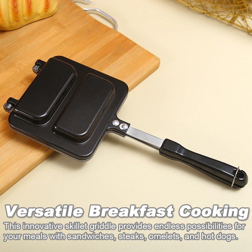 Muteitt Panini Kitchen Tortillas Sandwichmaker Doppelseitige Bratpfanne, Gegrillter Käsehersteller,