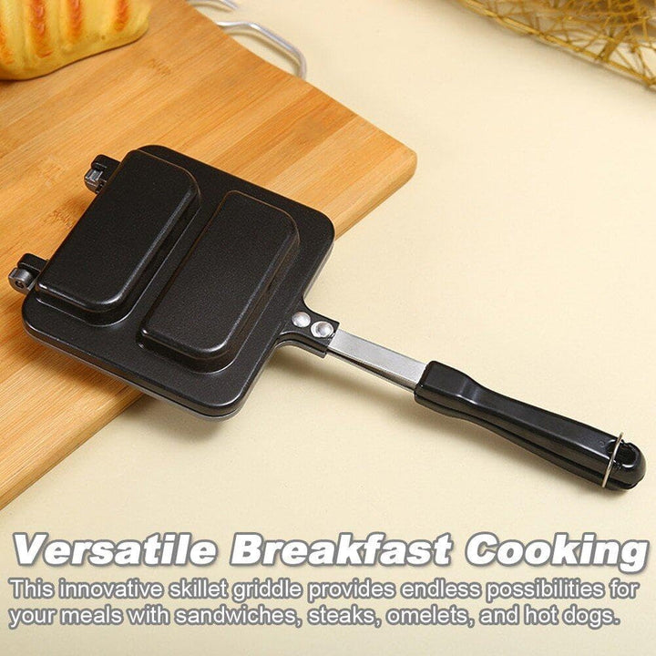 Muteitt Panini Kitchen Tortillas Sandwichmaker Doppelseitige Bratpfanne, Gegrillter Käsehersteller,