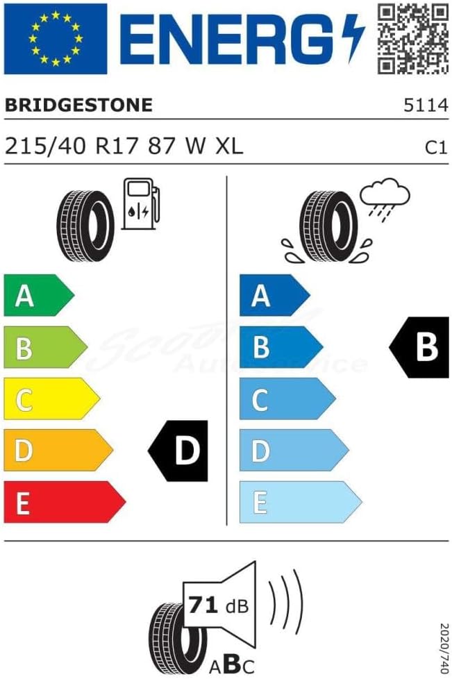 Bridgestone Potenza S 001 XL FSL - 215/40R17 87W - Sommerreifen 215/40R17 87W - AO/FSL/XL (1), 215/4