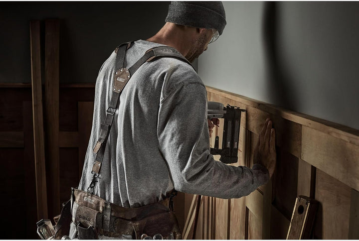 DEWALT Leder Werkzeuggürtel, langlebig, 11 Tasche Professionelle Gürtel (DWST550112) Werkzeugschürze
