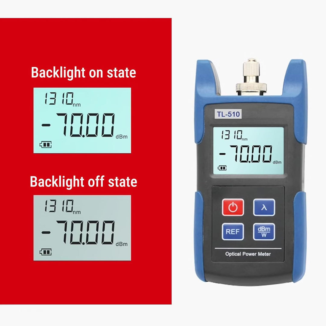 Glasfaser-Leistungsmesser, Optischer Leistungsmesser Glasfaserkabel-Tester, -70-+10dbm Optisches Eis