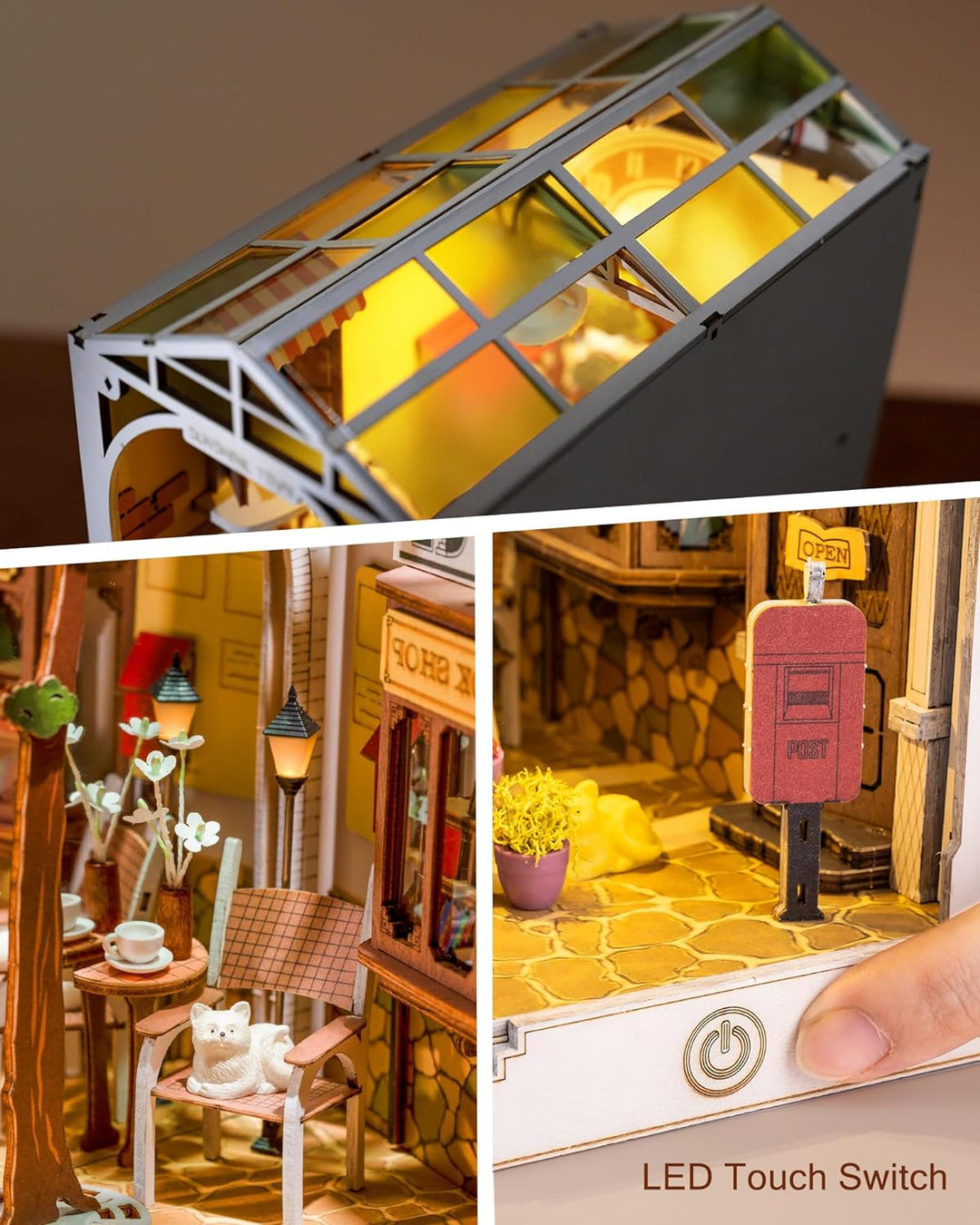 Rolife Book Nook Kits 3D Puzzles Holz Holzpuzzle Erwachsene DIY Bücherecke Holzmodelle Bausätze für