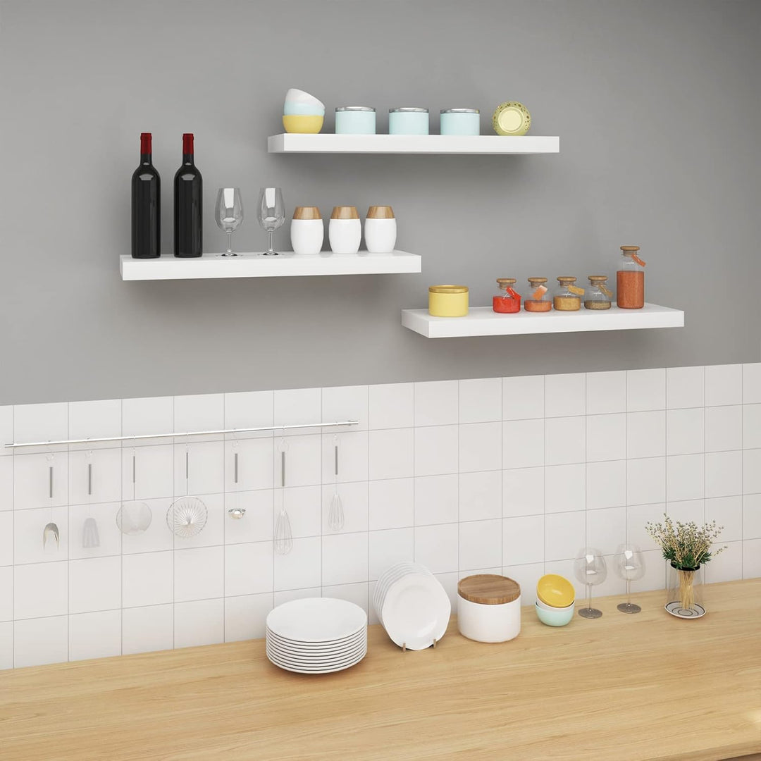 WOLTU Wandregal Volato Set von 3 Regalen Wandboard freischwebend Schweberegal CD DVD Regal Bücherreg