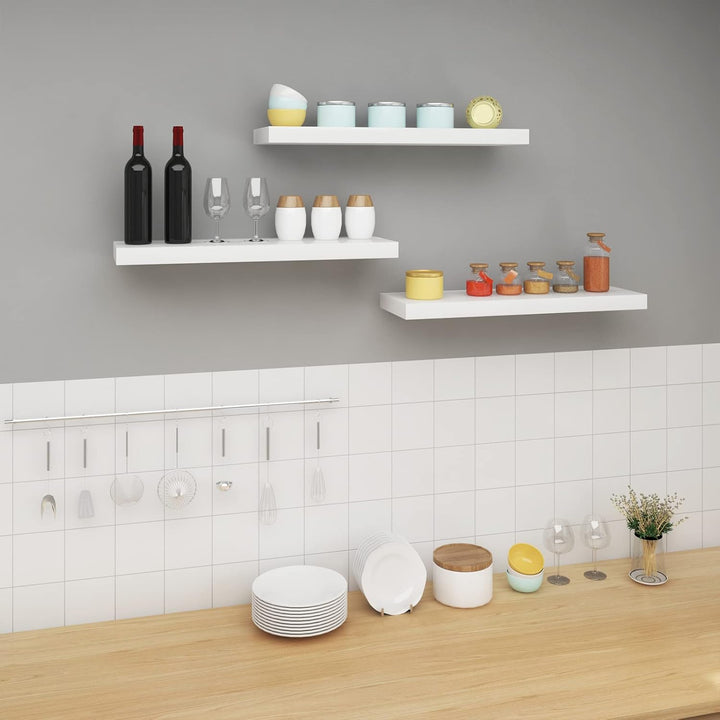 WOLTU Wandregal Volato Set von 3 Regalen Wandboard freischwebend Schweberegal CD DVD Regal Bücherreg