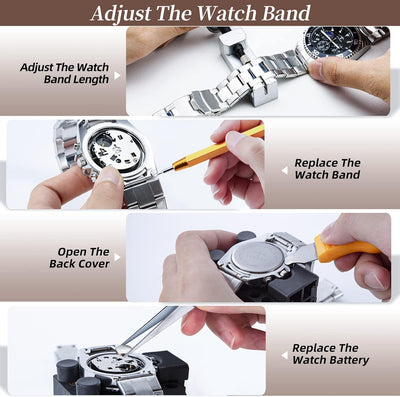 Eventronic Uhrenwerkzeug Set + Uhr Presse, Uhr Einpresswerkzeug, Uhrmacherwerkzeug Set, Uhrenwerkzeu