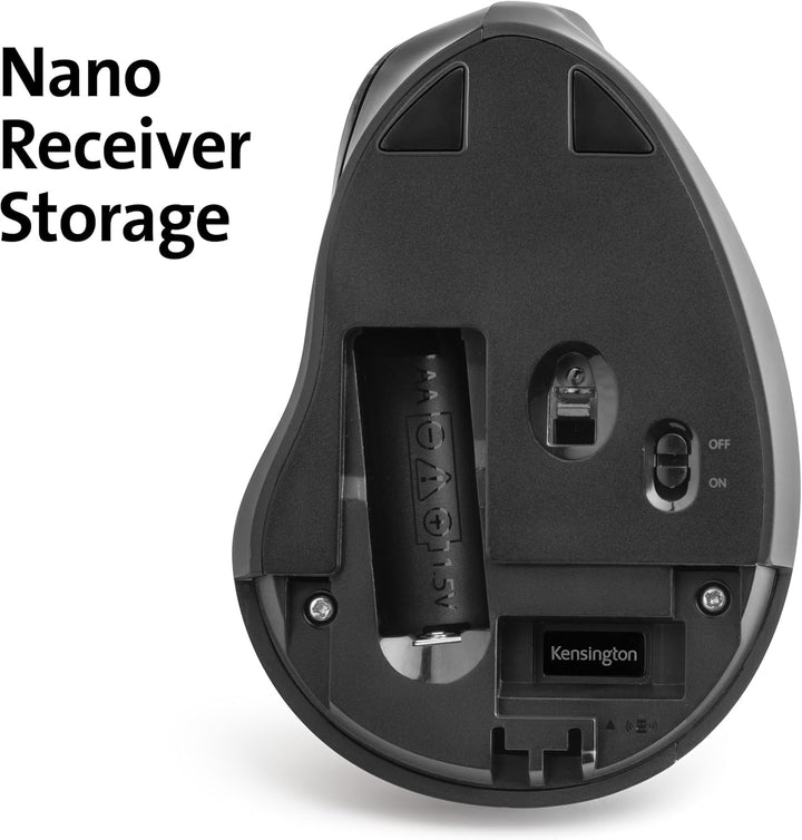 Kensington Kabellose ergonomische vertikale Maus, Wireless Pro Fit Ergo Vertikale Computermaus mit S