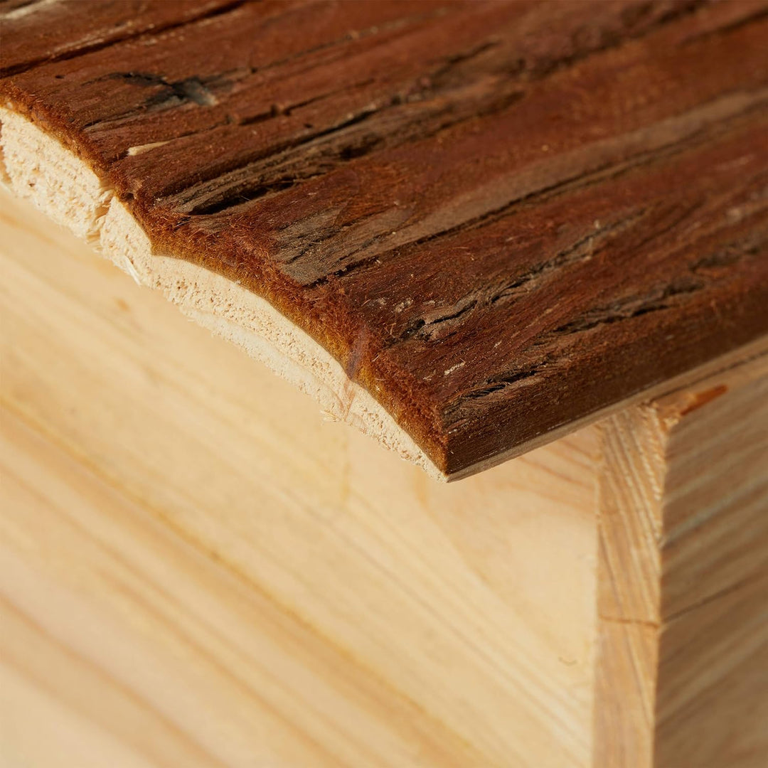 Relaxdays Igelhaus für den Garten, Winterquartier und Unterschlupf, Igelhotel Tannenholz, HBT: 22,5