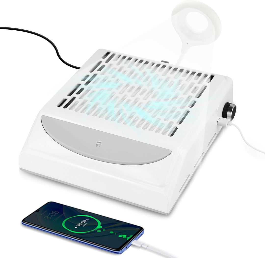 Staubabsaugung Für Nägel Mit Filter,Staubabsaugung Für Nägel 100W,Mit Led Licht,Nagelstaubsauger,Wie