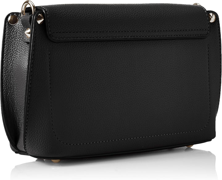 GUESS Damen Meridian Flap Shoulder Bag Schultertasche, Schulterklappe Schwarz, Schwarz