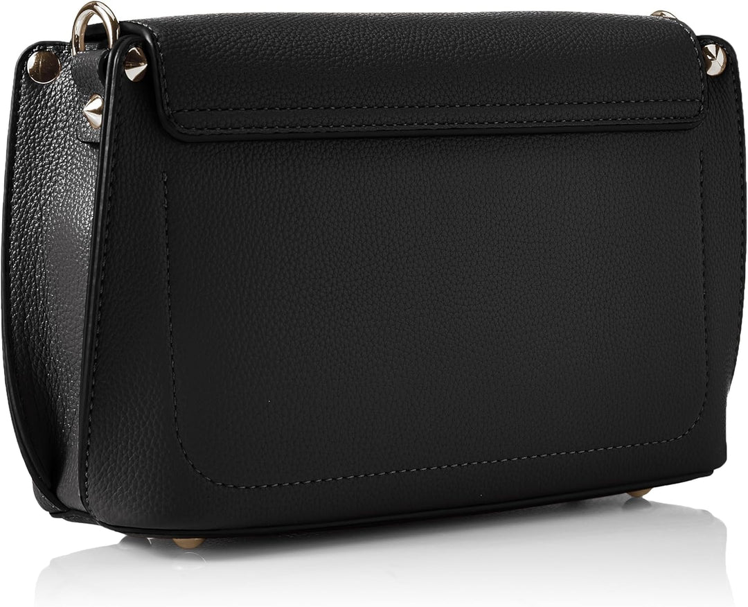 GUESS Damen Meridian Flap Shoulder Bag Schultertasche, Schulterklappe Schwarz, Schwarz