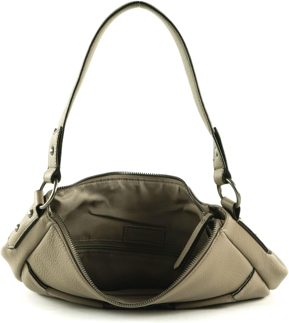 FREDsBRUDER Crilly Schultertasche Leder 28 cm Greige, Greige