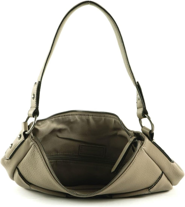 FREDsBRUDER Crilly Schultertasche Leder 28 cm Greige, Greige