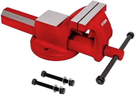 STIER Parallelschraubstock, Spannweite 200mm, Grösse 150 mm, Schraubstock mit breiter Ambossfläche,