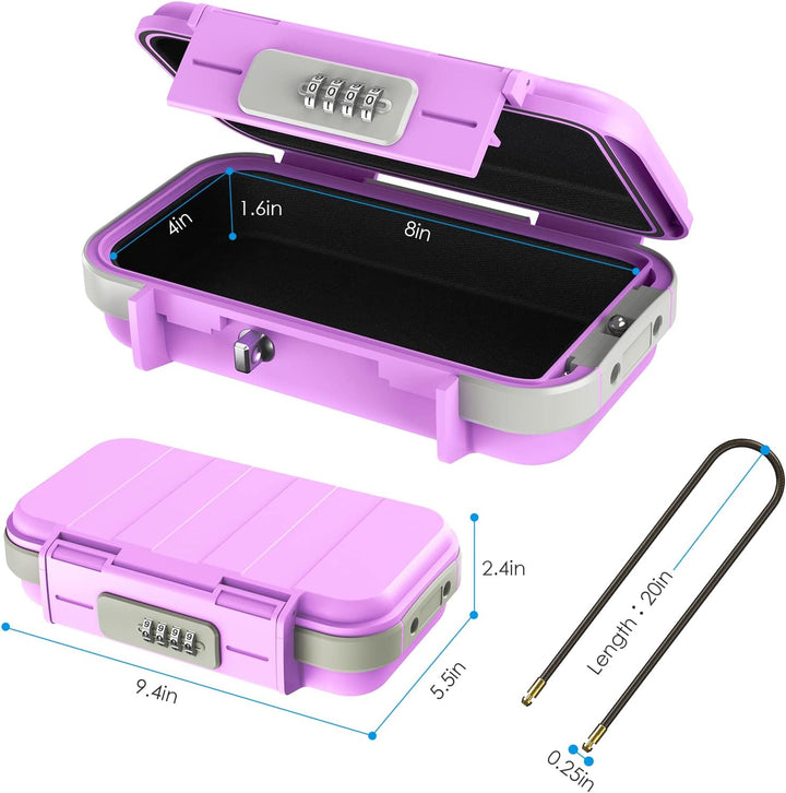 Brifit Tresor mit Zahlenschloss, Tragbare Sicherheitsbox Wasserdicht Anti-Diebstahl, Mini Safe Treso