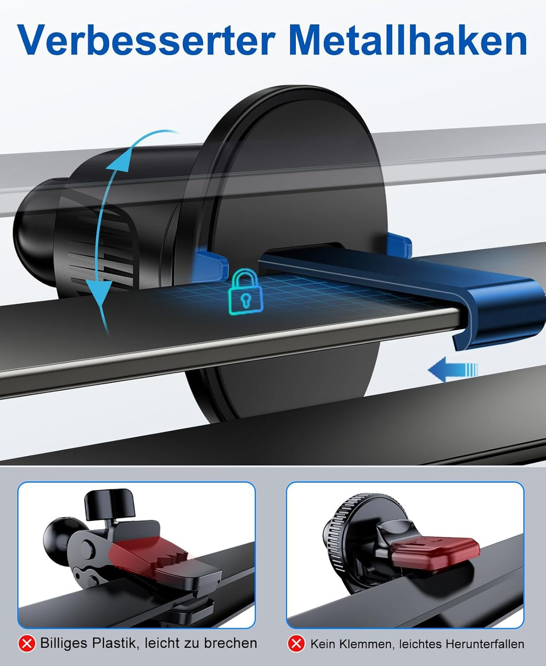 Beeasy 15W Fast Wireless Charger Auto - Handyhalterung Auto Mit Ladefunktion - Automatischer Indukti