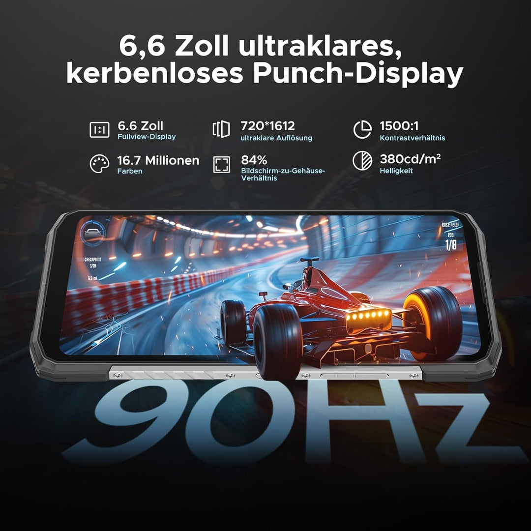 DOOGEE Blade10 Power Outdoor Handy Ohne Vertrag Android 14-10300mAh, 24GB+256GB/TF 2TB Outdoor Smart