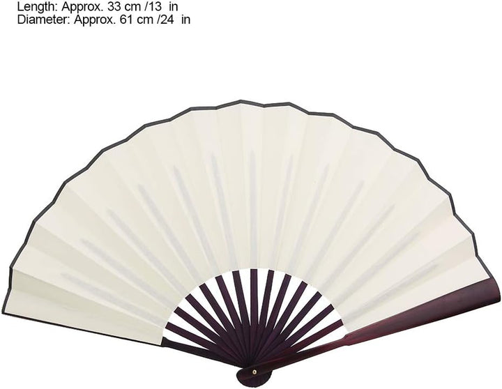 Omabeta Faltfächer Massivholz Craft Fan 10 Inc Dekorativer Tanzfächer für Hochzeitsdekoration Tanz W