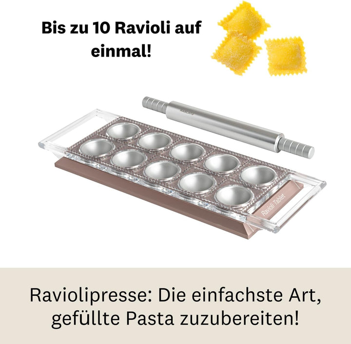 MARCATO Ravioli Tablet. Form für Ravioli Powder Rosa. Eloxiertes Aluminium. 20 x 10 x 2 cm. Einfache