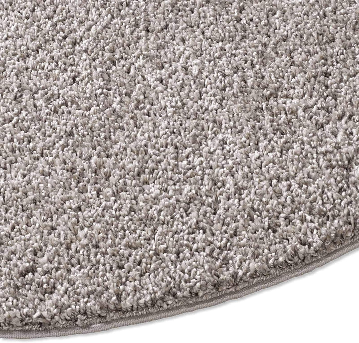Taracarpet Shaggy Teppich Wohnzimmer Venezia Hochflor Langflor Teppiche modern Grau 120 cm rund 120x