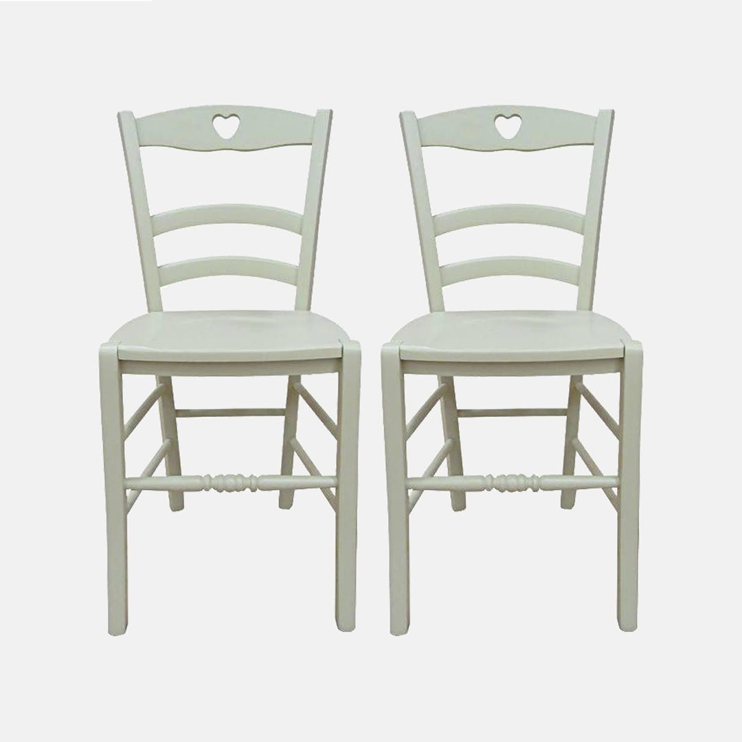 Dmora Set aus 2 klassischen Holzstühlen, für Esszimmer, Küche oder Wohnzimmer, Made in Italy, cm 45x