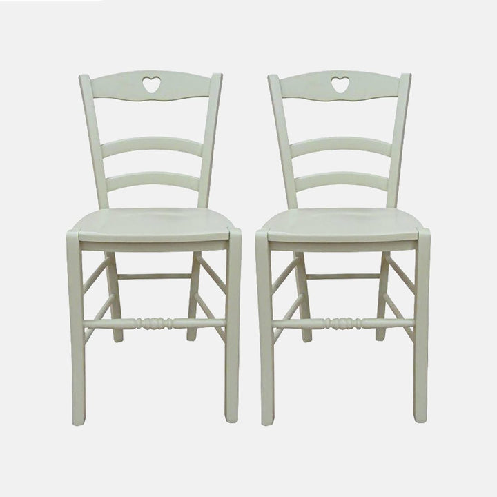 Dmora Set aus 2 klassischen Holzstühlen, für Esszimmer, Küche oder Wohnzimmer, Made in Italy, cm 45x
