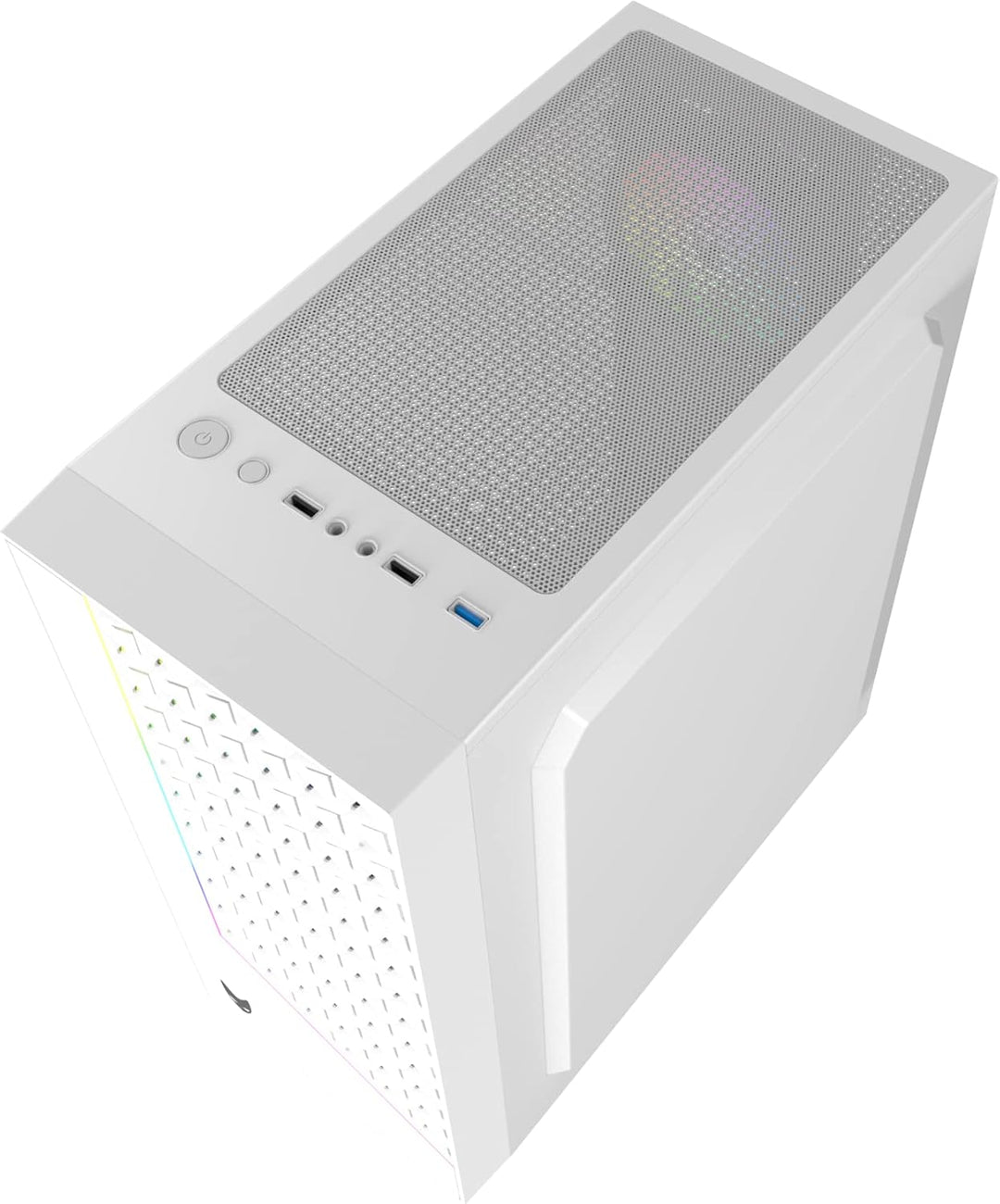 Oversteel - Iridium Gaming PC Gehäuse Kompatibel mit ATX, Micro ATX und ITX Boards, 120mm A-RGB Lüft