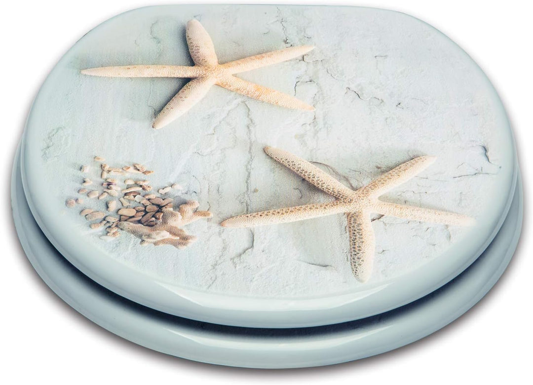 WOLTU #2 Premium WC-Sitz Toilettensitz mit Absenkautomatik, MDF Holzkern, Softclose Scharnier, Antib