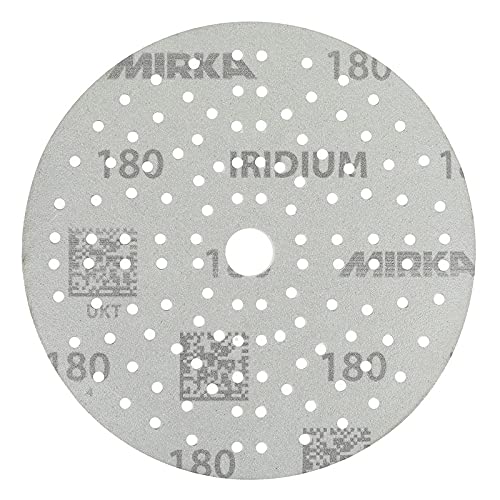 100x MIRKA Haftschleifscheibe IRIDIUM Grip 121L 150mm K.180 f.HO/Metall/Lack/Ku. Korn P180, Korn P18
