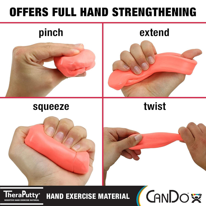 CanDo Antimikrobielle CanDo TheraPutty-Knetmasse - 450 g - rot (leicht) Rot 450 g, Rot 450 g