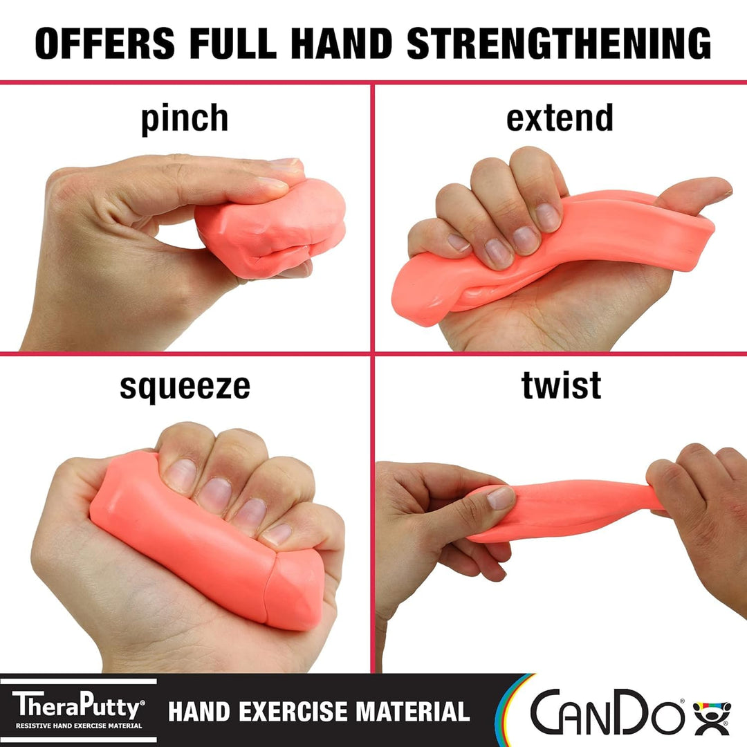 CanDo Antimikrobielle CanDo TheraPutty-Knetmasse - 450 g - rot (leicht) Rot 450 g, Rot 450 g