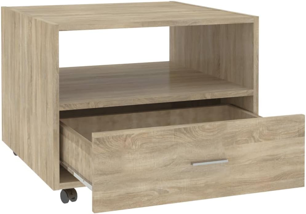 FIRBNUS Blumentisch Braun 55x55x40 cm BĂŒrotisch Beistelltisch Holz Wohnzimmertisch Modern StabilitĂ€t