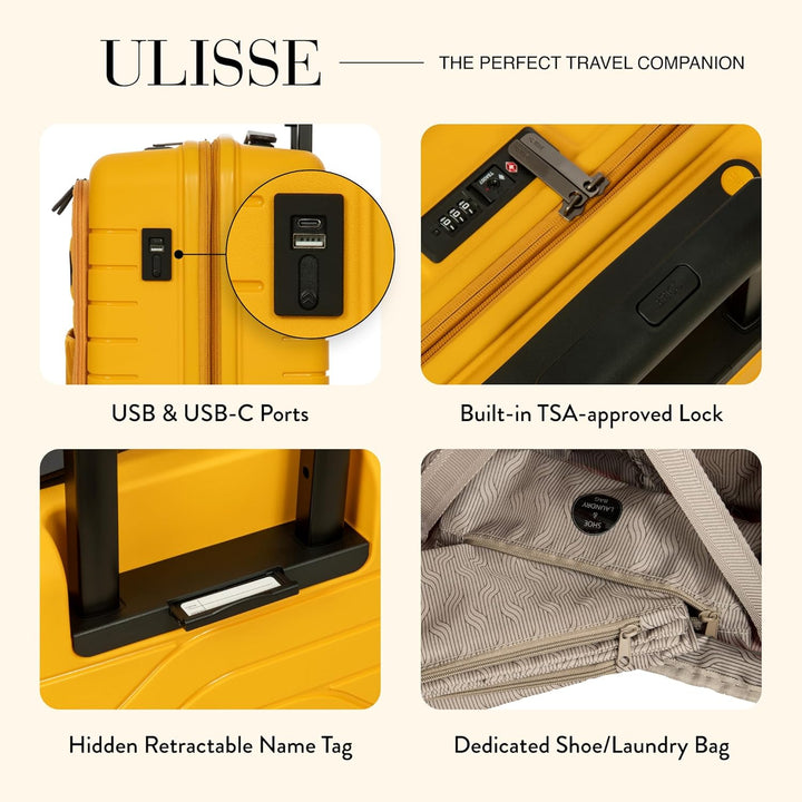 BRIC'S Ulisse Cabin Trolley Expandable 39 L S Mango, Mango