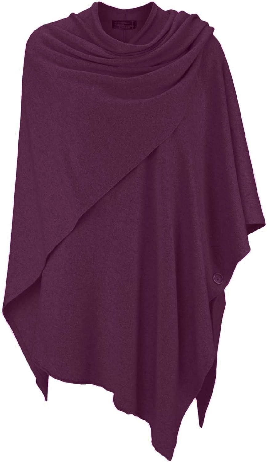 Zwillingsherz Poncho-Schal mit Kaschmir - Hochwertiges Cape für Damen - XXL Umhängetuch und Tunika m