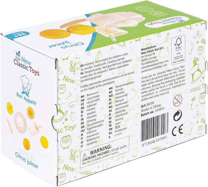 New Classic Toys 10709 Holzspielzeug-Zitruspresse-Set