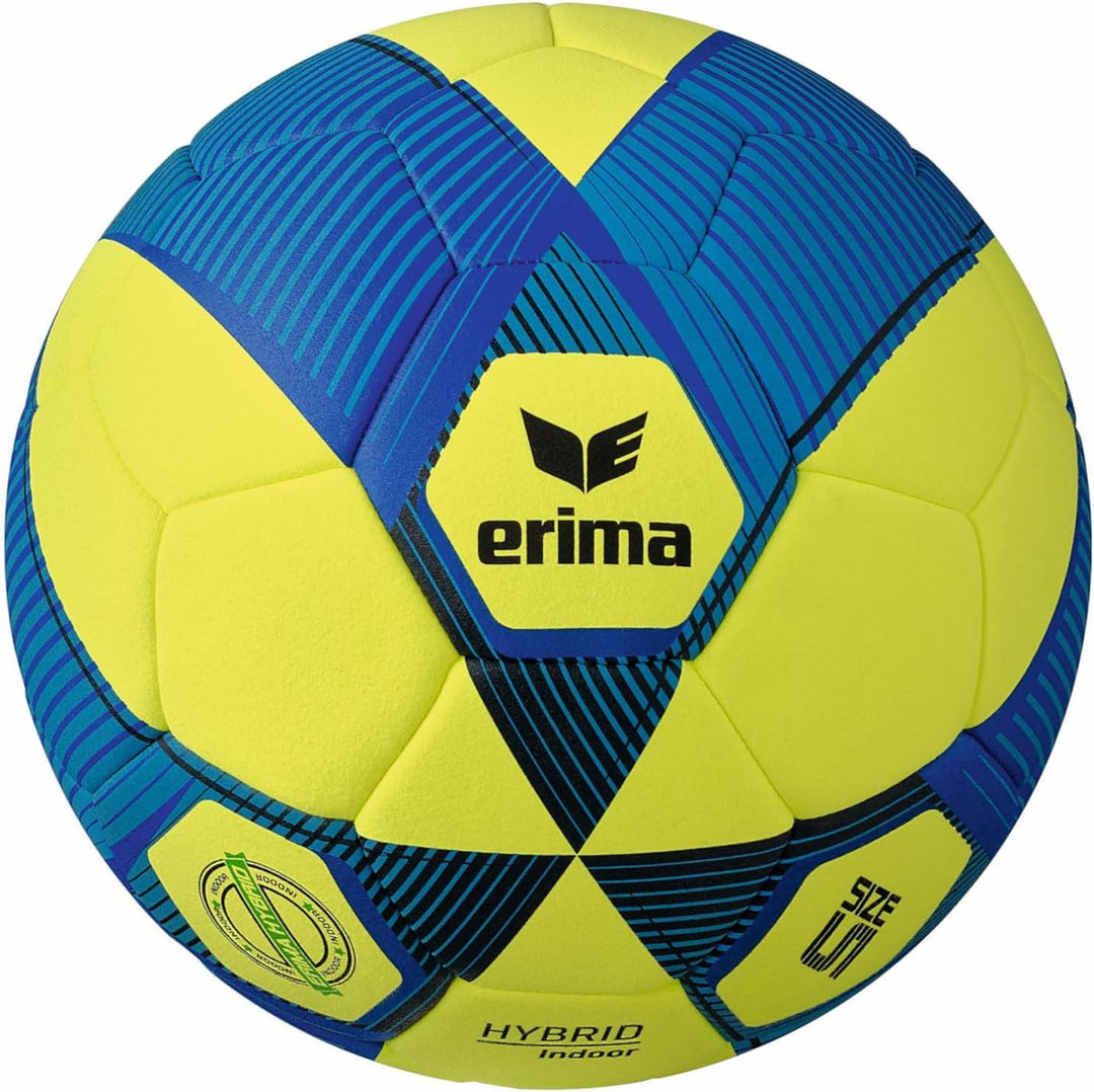 Erima Fussball HYBRID Indoor gelb/new royal 5, gelb/new royal 5