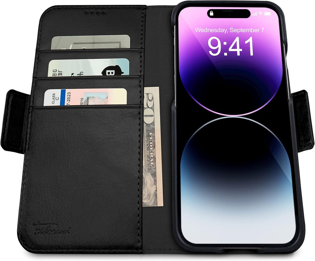 Dreem Fibonacci iPhone 14 Pro Max Brieftaschen-Etui / 2-in-1 stossfestes Etui und abnehmbares Folio