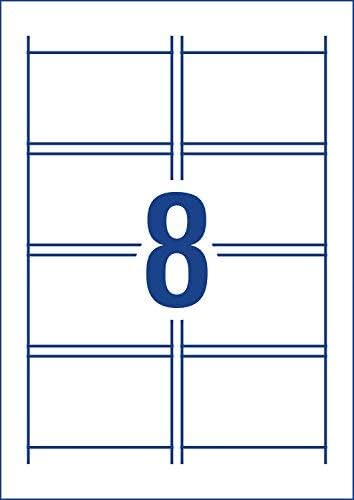 Visitenkarten Avery 85x54mm 260gr White 25 Blatt 8 Karten pro Blatt Einzelbett, Einzelbett