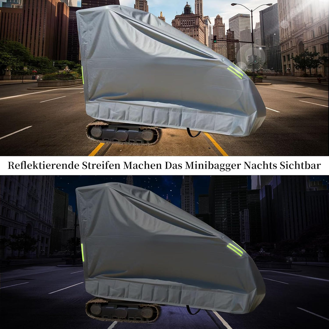 Minibagger Abdeckung, Bagger Schutzhülle, Rundumschutz, Abriebfest, Langlebig, Kratzfest, Wasserfest