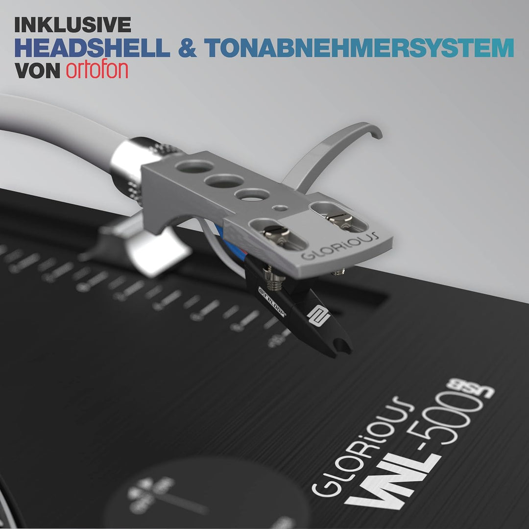 Glorious VNL-500 USB | Quarzgesteuerter Plattenspieler mit Direktantrieb, Ideal als Abspielgerät für