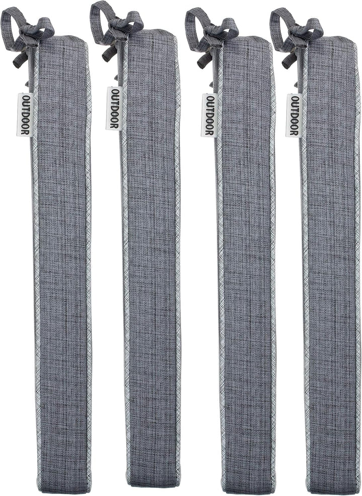 Brandsseller Outdoor Garten Sitzkissen Auflagen Kissen mit Paspel - Leinenoptik Uni - Schmutz- und W