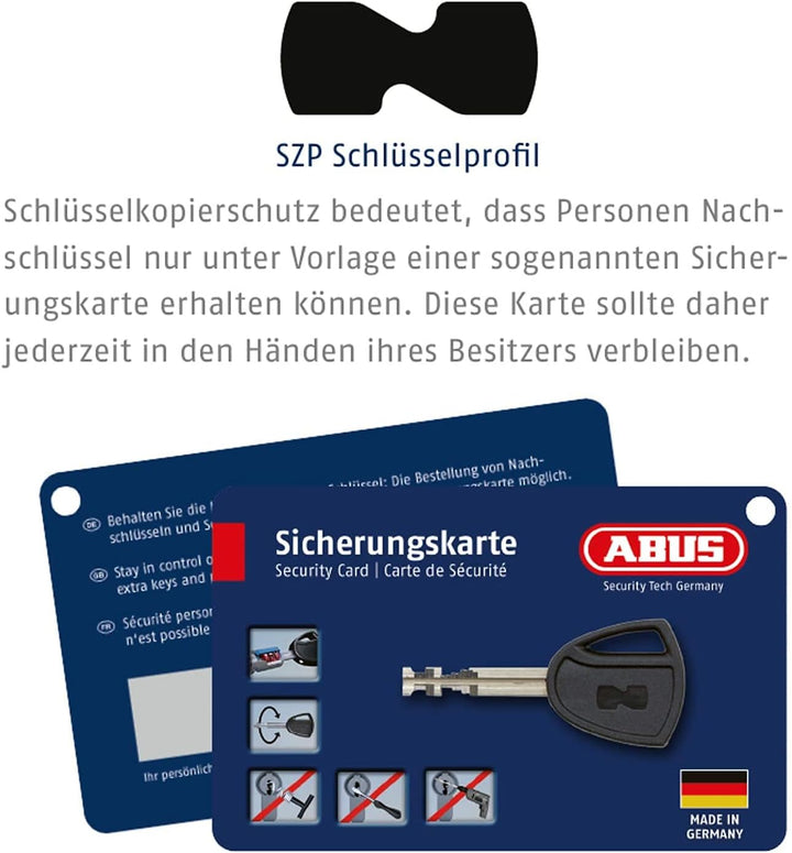 ABUS Granit Vorhängeschloss 37ST/55 #SZP aus Edelstahl - für den Ausseneinsatz - mit Sicherungskarte