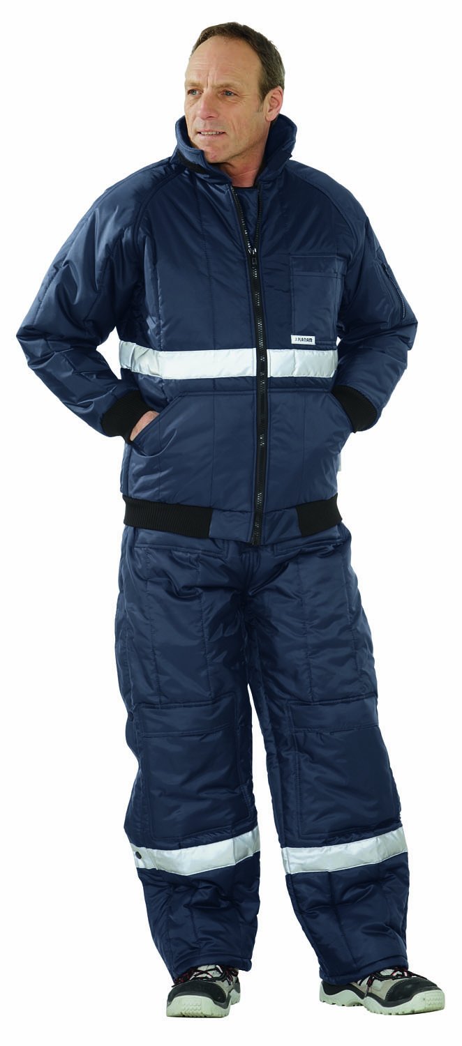 Planam Grösse XL Herren Kühl-/Gefrierhaus Kühlhaus Blouson Marine Innenfutter rot Modell 5120 Marine