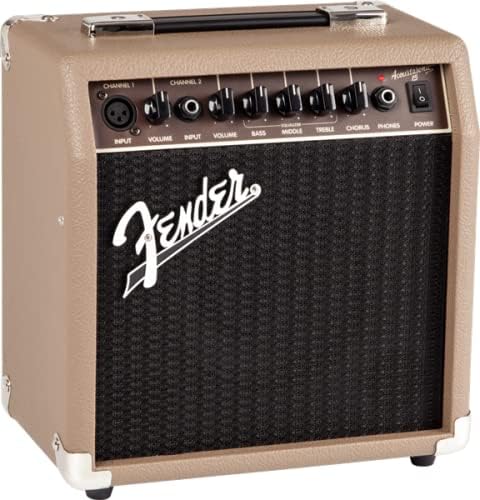 Fender Acoustasonic 15 – 15W Combo Akustik-Amp – Geeignet für akustische Gitarre 15W Single, 15W Sin